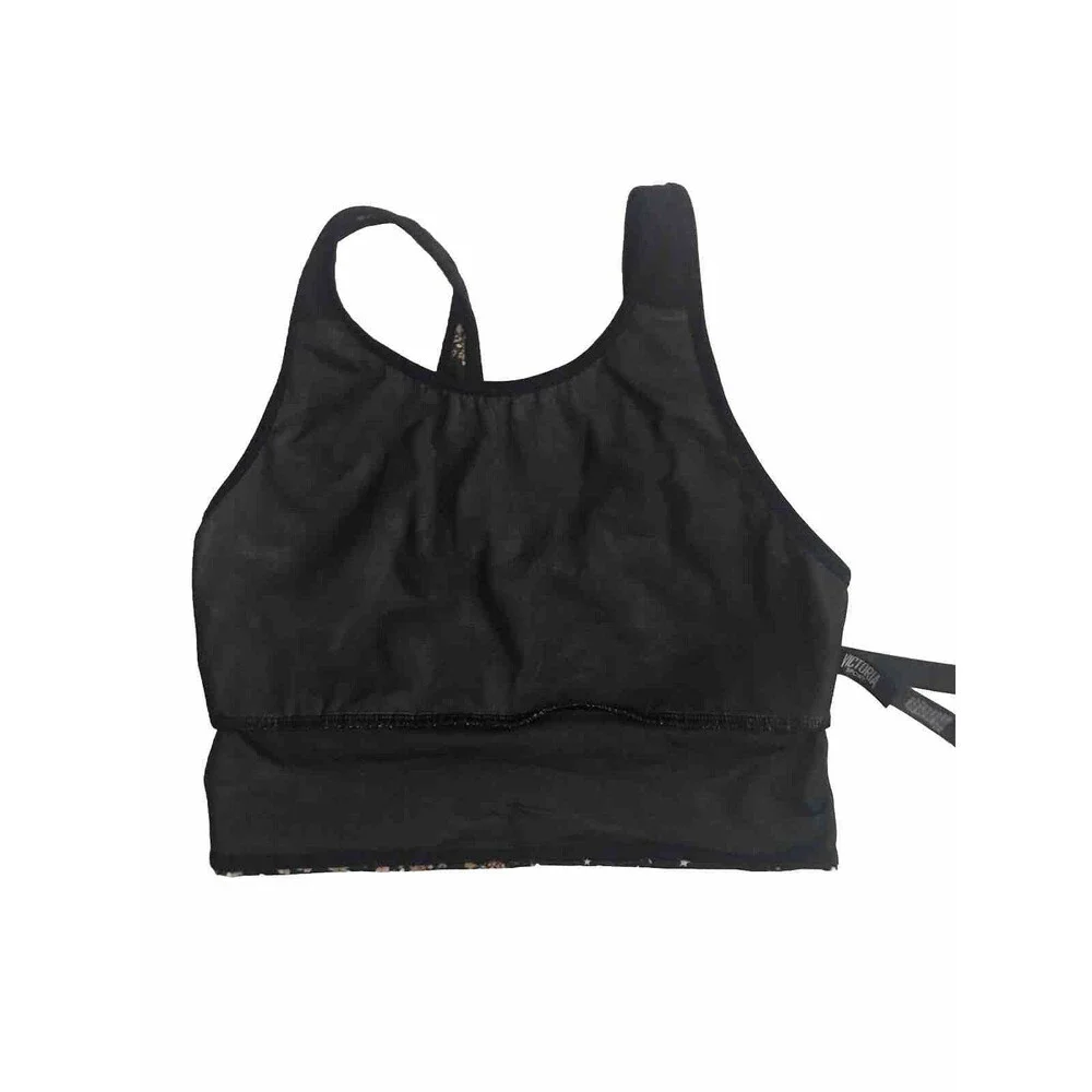 Victoria Sport Black Floral Tan/k Bra Size XS/XP
